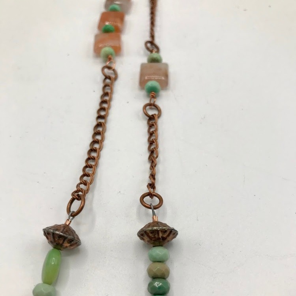 Beautiful Copper & Jade Necklace - Picture 4 of 4